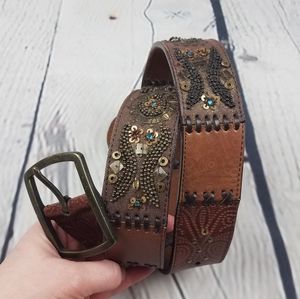 Authentic Genuine Fossil Leather Belt 41”